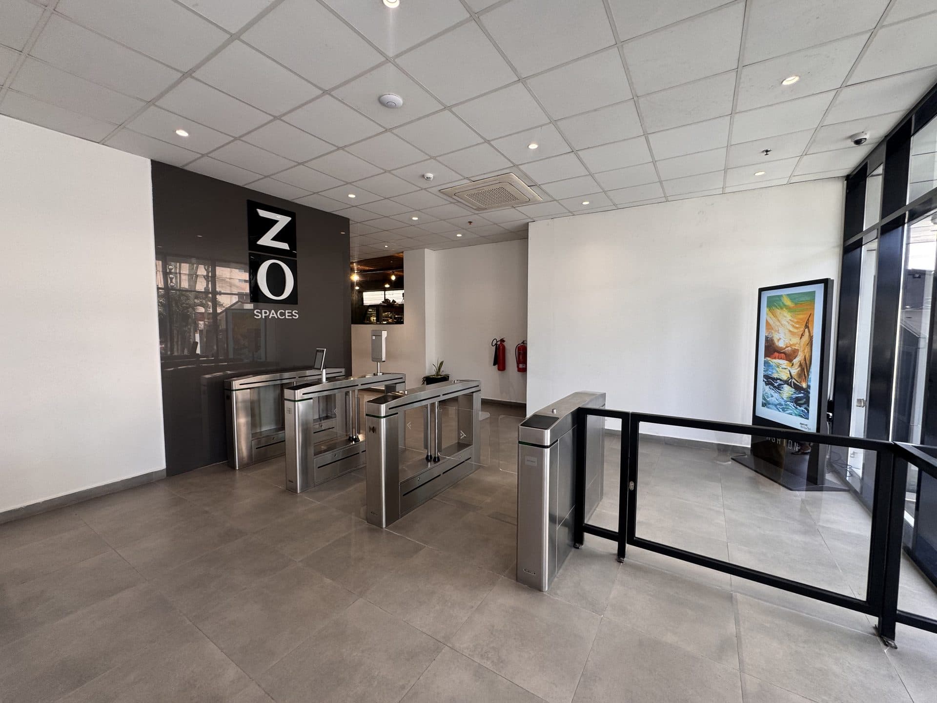 The lobby of the ZO building