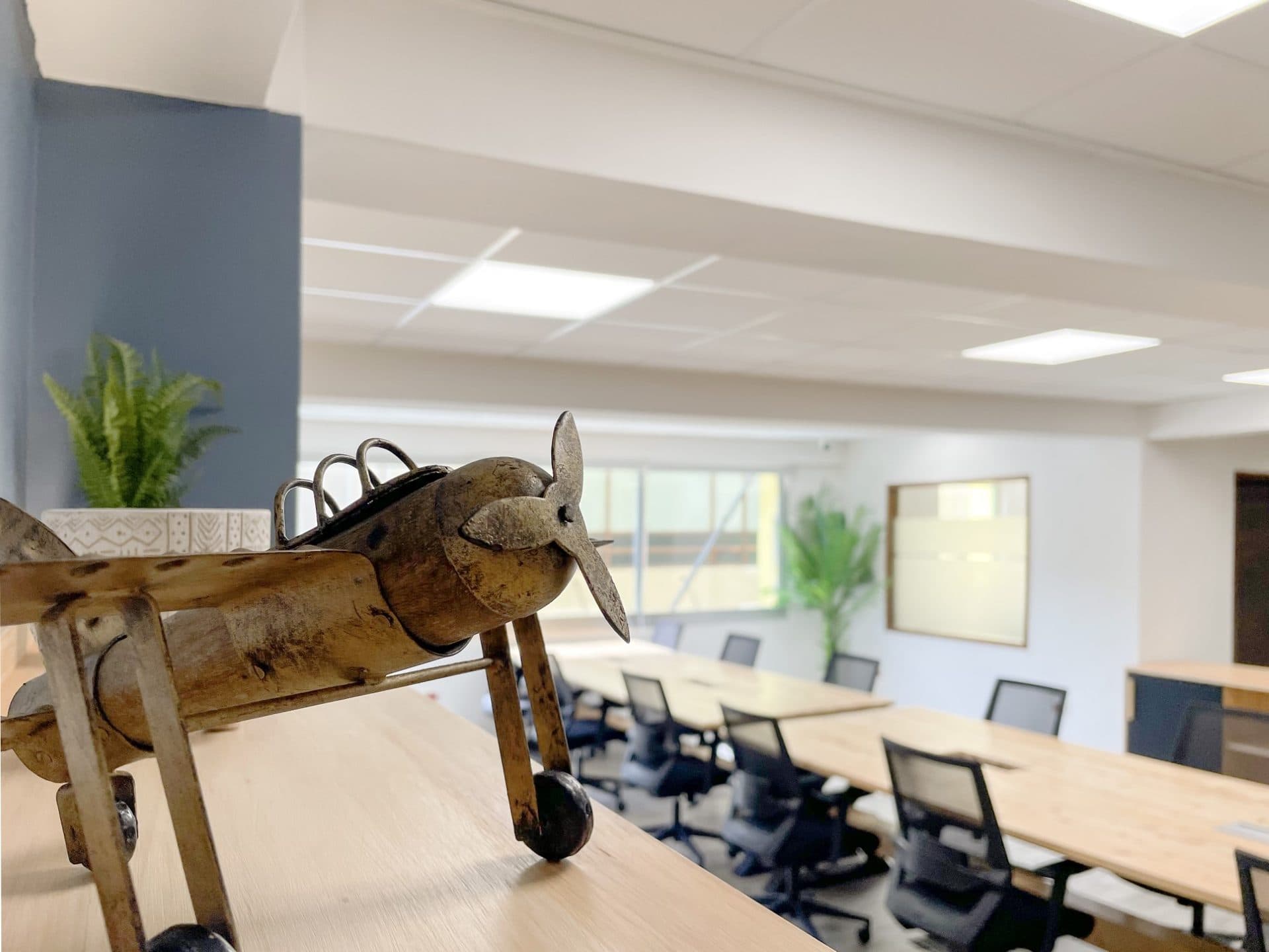 Rows of co-working desks at ZO Slipway